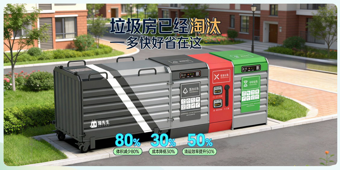 貓先生垃圾分類，垃圾分類設備廠家，垃圾房，垃圾分類房