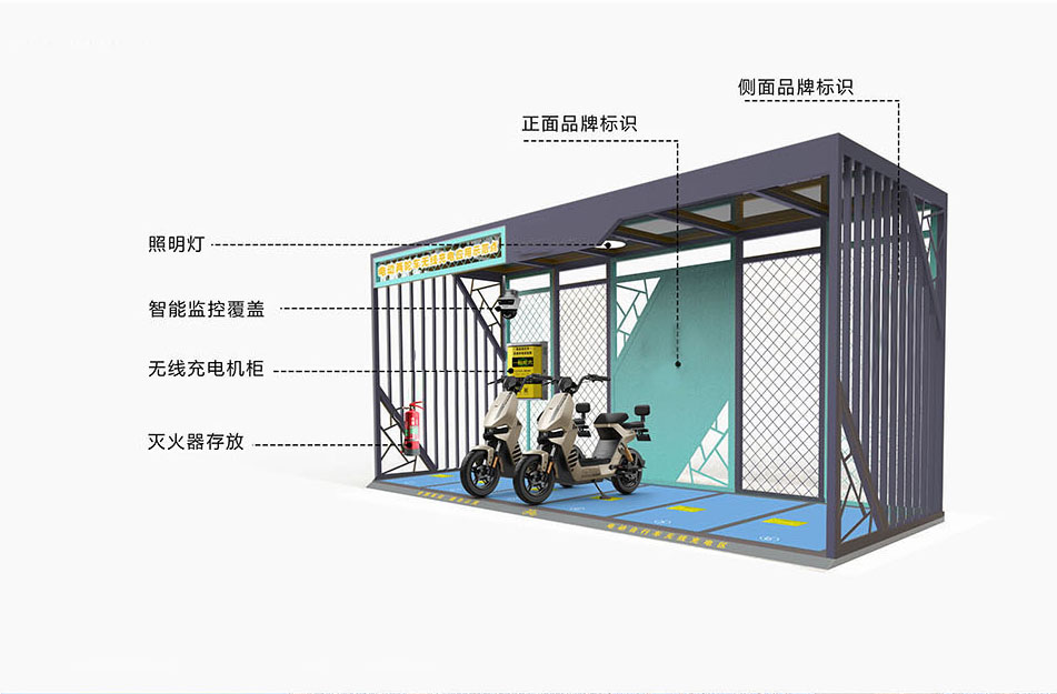 電動車無線充電樁，兩輪車無線充電，一拖六充電樁