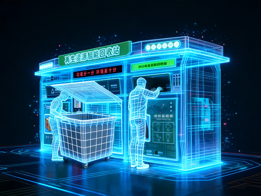 貓先生智能廢品回收箱，再生資源收集柜，小區(qū)垃圾回收站生產(chǎn)廠家